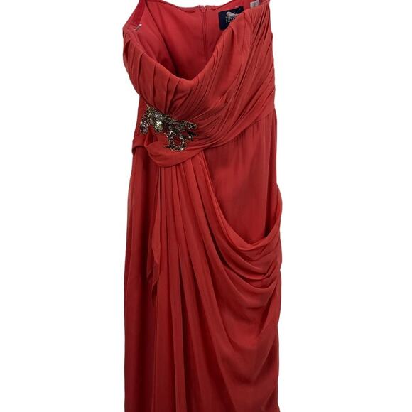 Marchesa Notte Luxury Silk Pageant Cocktail Evening Prom Dress Size 4 NWT $990 - Picture 5 of 12